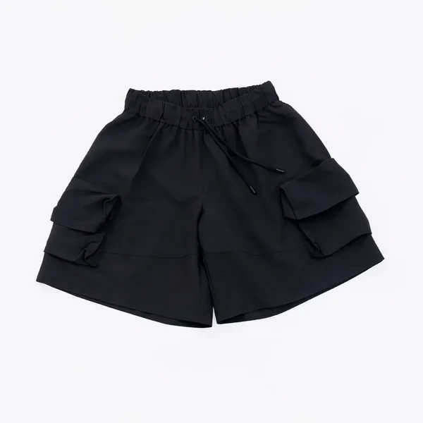 BAGGY CARGO SHORTS-BLACK
