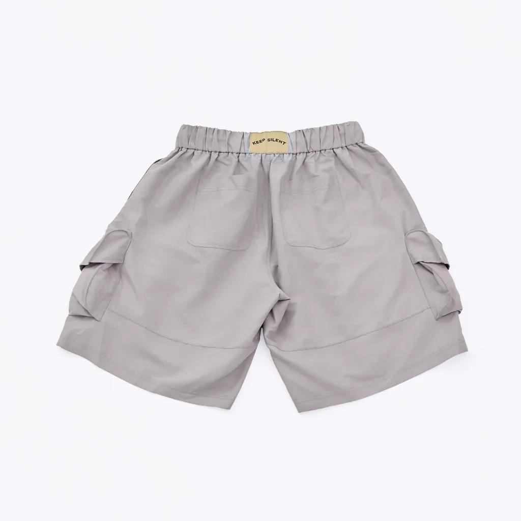 BAGGY CARGO SHORTS-GRAY
